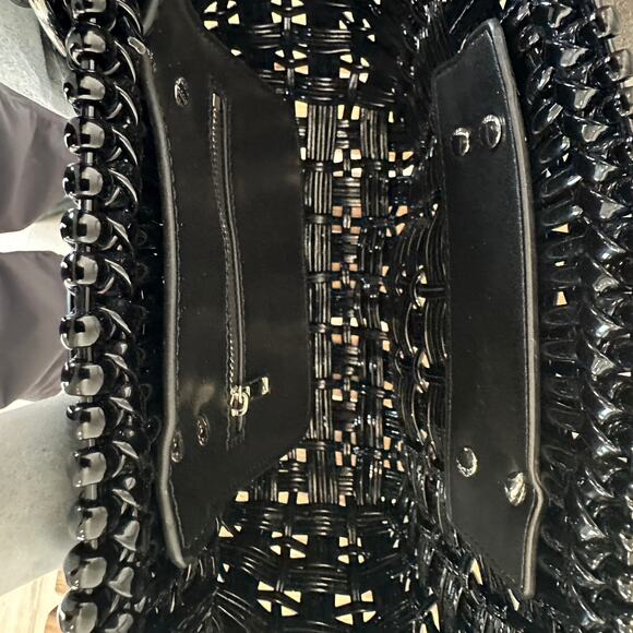 8 Other Reasons Black Woven Tote Bag Top Handle Shoulder Strap 8x7.25 x4.5 NEW - Picture 12 of 14